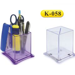 Kejea, Suport plastic pentru instrumente de scris, paralelipipedic,  71 x 100mm, KEJEA - transparent mat - autograf.ro