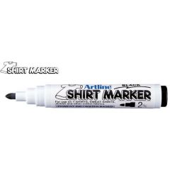 Markere Artline, T-Shirt marker ARTLINE, corp plastic, varf rotund 2.0mm - negru - autograf.ro