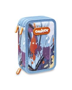 Penar echipat cu 3 compartimente Carioca Spray, albastru