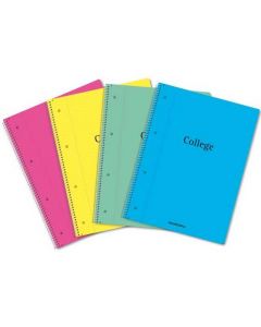 Caiet cu spirala, A4, 80 file - 70g/mp, 4 perf., coperta PP, AURORA College - dictando