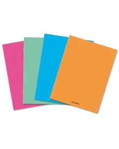Caiet A5, 60 file - 80g/mp, liniat stanga, coperta PP transparent color, AURORA - velin