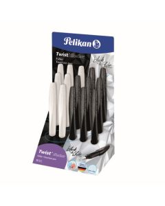 STILOU TWIST STRUCTURE PENITA M, GRIP ERGONOMIC, AMBIDEXTRU, 1 REZERVA ALBASTRA INCLUSA, DISPLAY 15 BUC