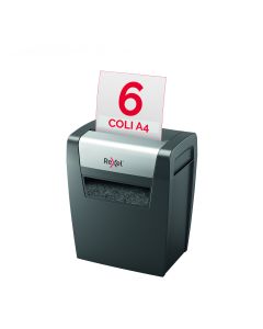 Distrugator documente manual REXEL MOMENTUM X406, P4, cross-cut (confeti), 6 coli, cos 15l, negru
