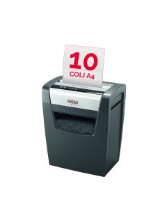 Distrugator documente manual REXEL MOMENTUM X410, P4, cross-cut (confeti), 10 coli, cos 23l, negru