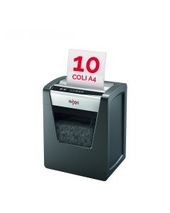 Distrugator documente manual REXEL MOMENTUM M510, P5, micro-cut (particule), 10 coli, cos 23l, negru