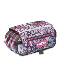 Penar cu 3 fermoare Carioca Comics, bleu-roz