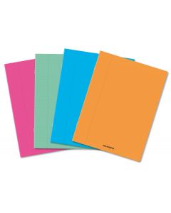 Caiet A4, 36 file - 80g/mp, liniat stanga, coperta PP transparent color, AURORA - matematica