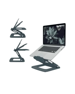Suport ergonomic LEITZ Ergo, pentru laptop, ajustabil, plastic partial reciclat, gri-carbune