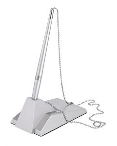 Pix cu suport autoadeziv, cu lantisor metalic, ALCO - argintiu