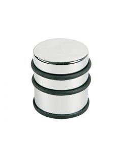 Opritor metalic inalt, pentru usa, rotund, cu inel de cauciuc, ALCO Design - argintiu