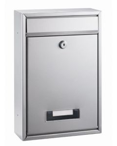 Cutie postala metalica, dimensiuni 32 x 21.5 x 8.5cm, ALCO - argintie