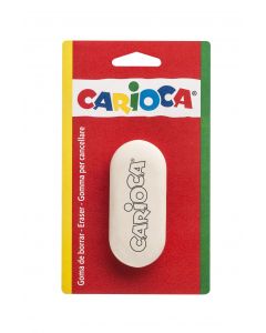 Radiera rotunjita, 1 buc/blister, CARIOCA - alba