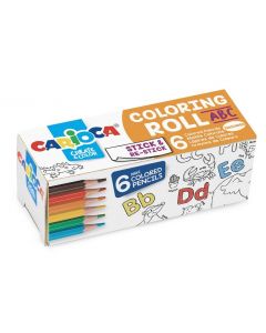 CARIOCA Coloring Roll Mini, 10 x 85 cm/rola, hartie autoadeziva - ABC