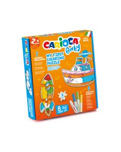 Set puzzle CARIOCA Transports, contine 8 markere lavabile