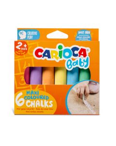 Creta colorata, 6 culori/set, CARIOCA Baby Maxi