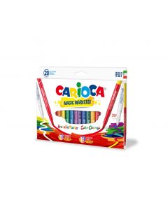 Carioca erasable, varf gros - 6mm,  9+9+2/cutie, CARIOCA Magic Color Change
