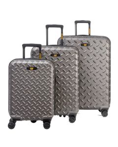 Set 3 trollere CATERPILLAR Industrial Plate, 35L, 59L, 92L, ABS - titanium