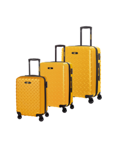 Set 3 trollere CATERPILLAR Industrial Plate, 35L, 59L, 92L, ABS - galben