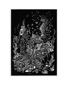 Plansa de Catifea pentru Colorat Acvila Contrast Velvet Marin 11