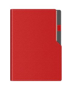 Agenda Precision Ultra A5 cu spirala Red Lined