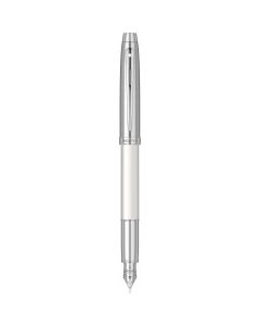 Stilou Sheaffer 100 Glossy White & Brushed Chrome NT