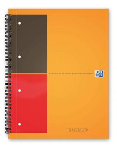 Caiet cu spirala A4+, OXFORD Int. Filingbook, 100 file-80g/mp, Scribzee, coperta carton rigid - dict