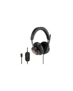 Casti Kensington H2000, reglabile, microfon cu anulare sunet inclus, conexiune cablu USB-C, negru