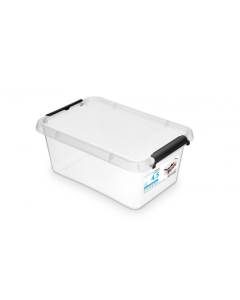 Container plastic cu capac, transparent, ORPLAST Simple box - capacitate 4.5L