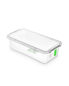 Container plastic cu capac, transparent, antibacterial, ORPLAST Nanobox - capacitate  6 L