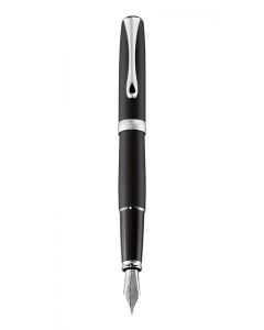 Stilou DIPLOMAT Excellence A2, cu penita M, din otel inoxidabil - Lapis Black Matt Chrome