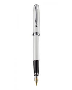 Stilou Diplomat Excellence A2, cu penita M, aurita 14kt. - Pearl White
