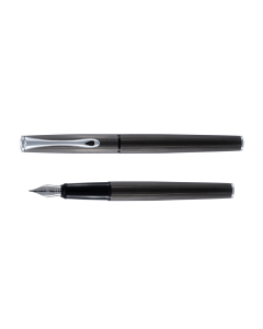 Stilou DIPLOMAT Esteem, cu penita B, din otel inoxidabil - black Barley