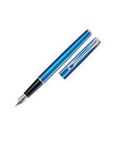 Stilou DIPLOMAT Traveller, cu penita M, din otel inoxidabil - funky blue