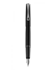 Stilou Diplomat Esteem, cu penita B, din otel inoxidabil - black lacquer