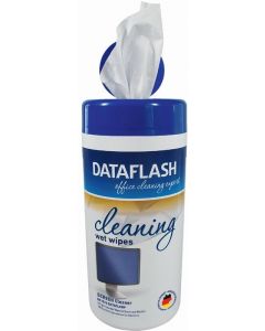 Servetele umede pentru curatare monitoare TFT/LCD/notebook, 100/tub, DATA FLASH