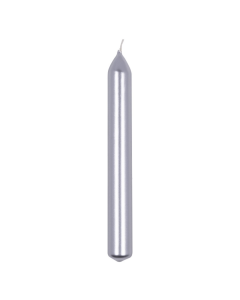 Lumanari pentru cina, lacuite, 20 x 170mm, 10 buc/set, DONAU Home - argintii