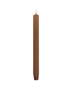 Lumanari cu dungi, pentru cina, 25 x 300mm, 4 buc/set, DONAU Home - caramel