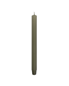 Lumanari cu dungi, pentru cina, 25 x 300mm, 4 buc/set, DONAU Home - kaki