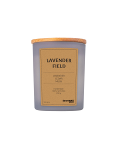 Lumanare in recipient de sticla, cu capac, 200gr, 40 de ore ardere, DONAU Home - Lavender Field