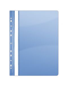 Dosar plastic PVC, cu sina si multiperforatii, 10 buc/set, DONAU - albastru