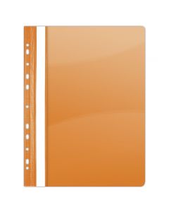 Dosar plastic PVC, cu sina si multiperforatii, 10 buc/set, DONAU - orange