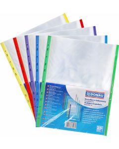 Folie protectie cristal, margine color, 40 microni, 25 folii/set, 1 cul/set, DONAU - diverse culori