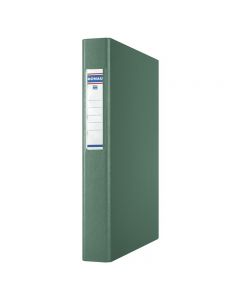 Caiet mecanic A4, plastifiat PP, 4 inele - D25mm, cu eticheta, DONAU - verde
