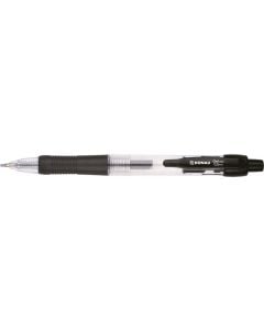 Pix cu gel, mecanism retractabil, rubber grip, 0.5 mm, cerneala rezistenta la apa, DONAU - negru