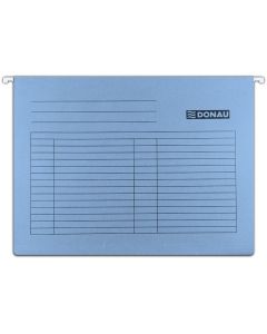 Dosar suspendabil cu eticheta, bagheta metalica, carton 230g/mp, 5 buc/set, DONAU - albastru