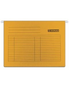 Dosar suspendabil cu eticheta, bagheta metalica, carton 230g/mp, 5 buc/set, DONAU - orange