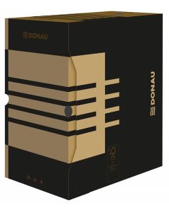 Cutie arhivare 155mm, carton 390gsm, DONAU - negru/kraft