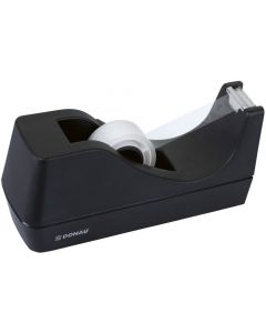 Dispenser de birou, pentru banda adeziva max.19mm latime, cu nisip, DONAU - negru