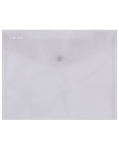 Mapa PP protectie documente A5 landscape, inchidere cu capsa, 10/set, DONAU - fumuriu