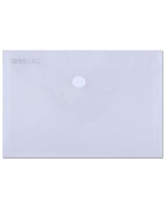 Mapa PP protectie documente A6 landscape, inchidere cu capsa, 10/set, DONAU - transparent